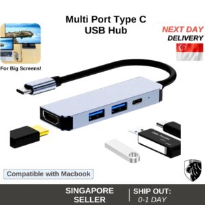 (SG) Type C USB Hub Docking Station Multi-Port 3 in 1 / 4 in 1 / 5 in 1 HDMI USB A C SD TF